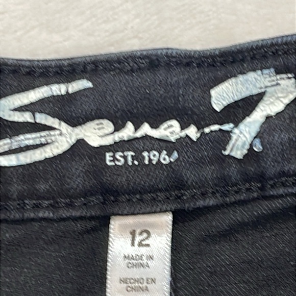 SEVEN 7 SIZE 12 SKINNY Black Denim Jeans - Picture 5 of 7